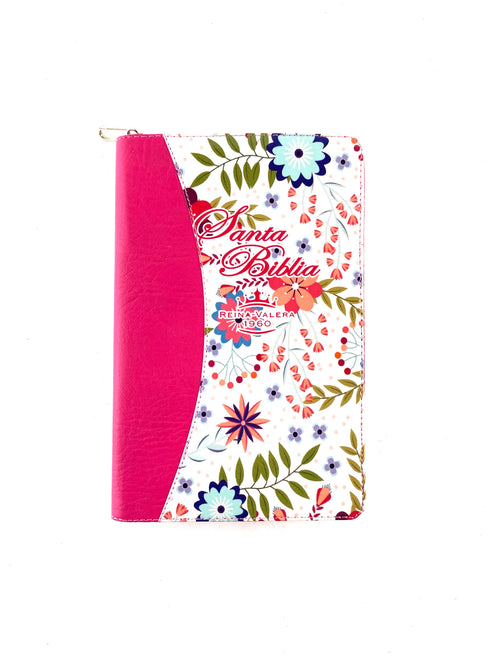 Biblia rvr 1960 letra grande estuche rosa-blanco by Reina Valera 1960