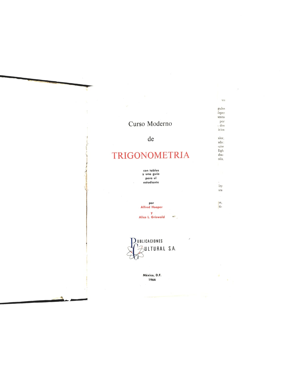 Curso moderno de trigonometría by Alfred Hooper