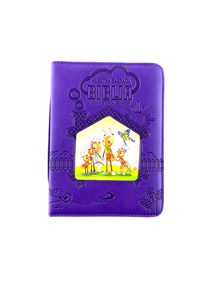 Biblia una historia de amor hormiguitas morada by Nuestra sagrada biblia