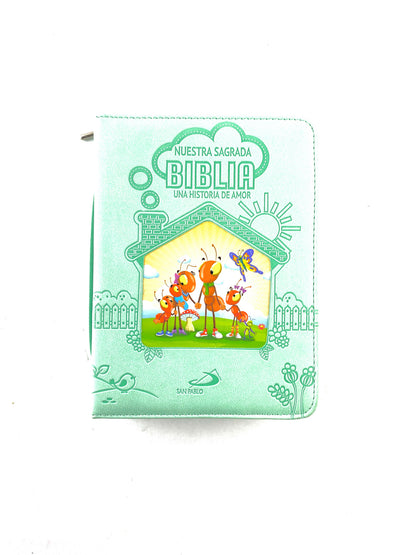 Biblia una historia de amor hormiguitas verde menta by Nuestra sagrada biblia