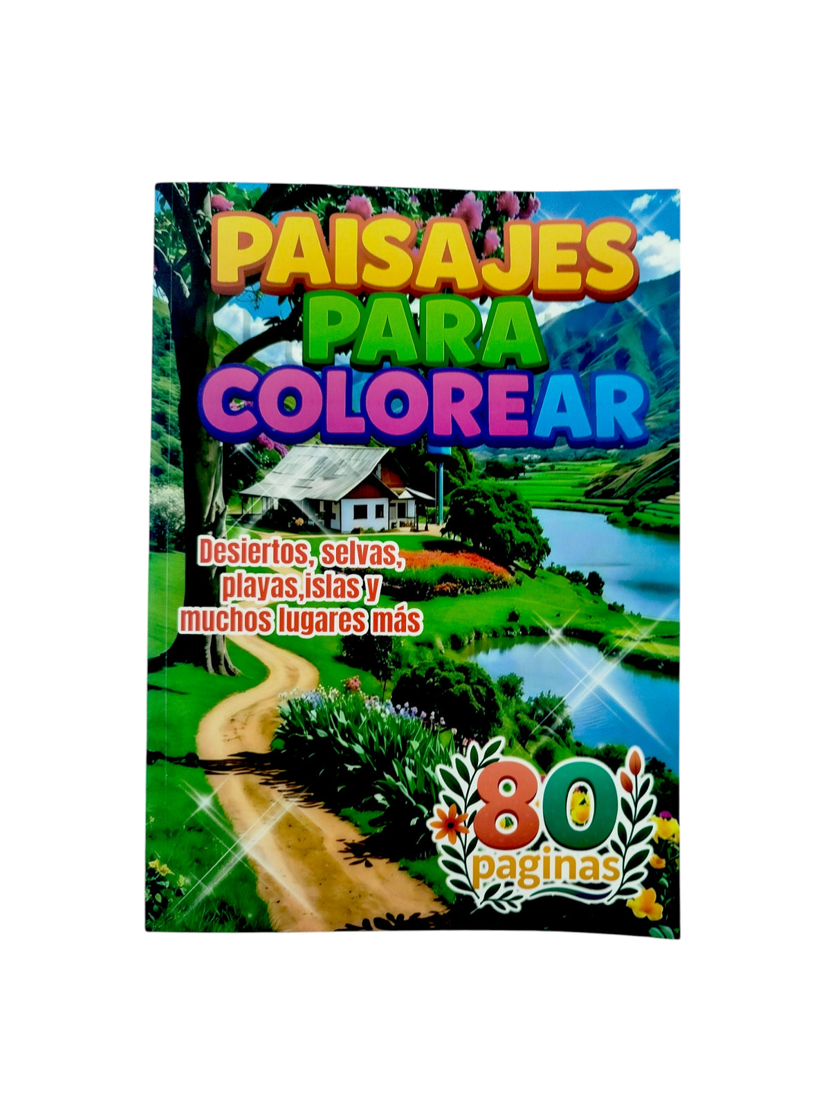 Libro de Paisajes para colorear 80 hojas by Sin Autor