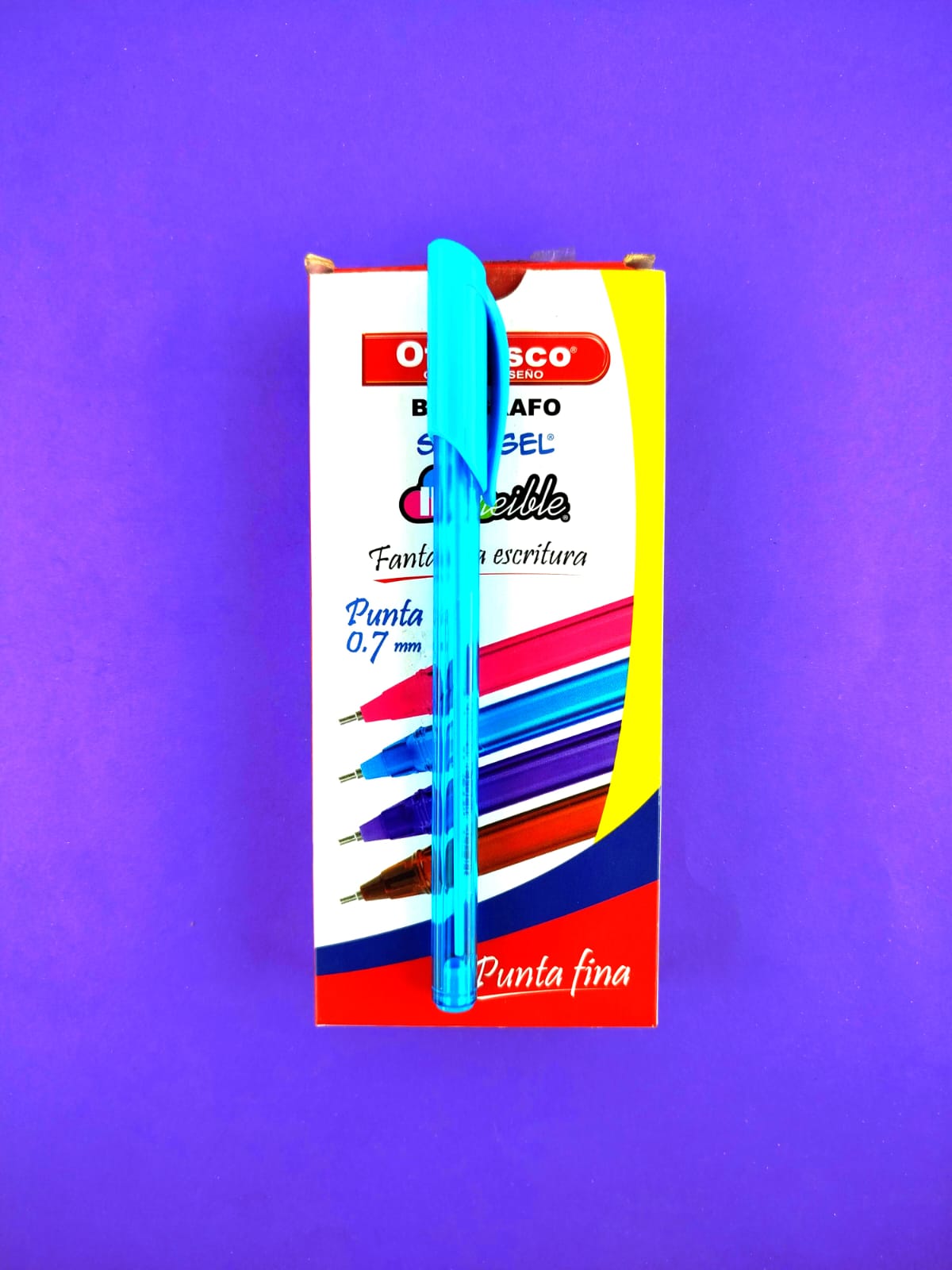 Bolígrafos offi esco semi gel azul 0.7 caja x12 by Offi esco