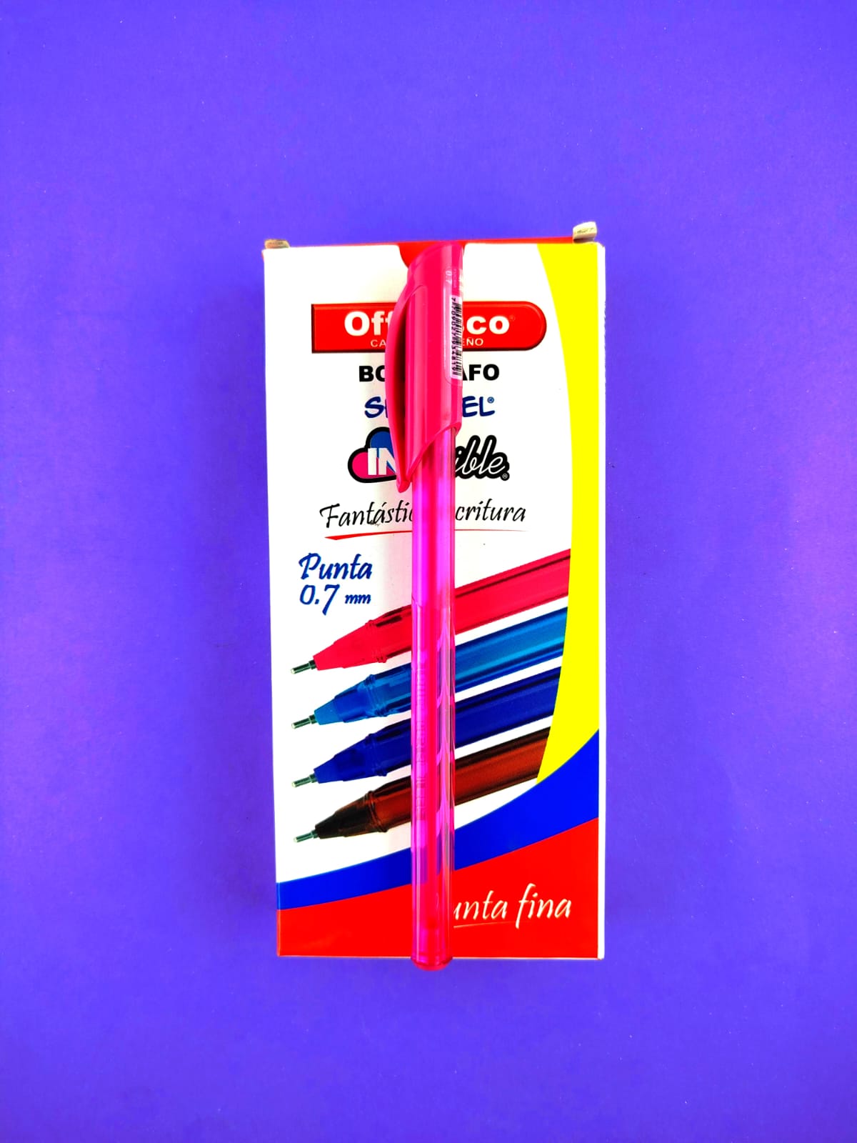 Bolígrafos offi esco semi gel rosado 0.7 caja x12 by Offi esco