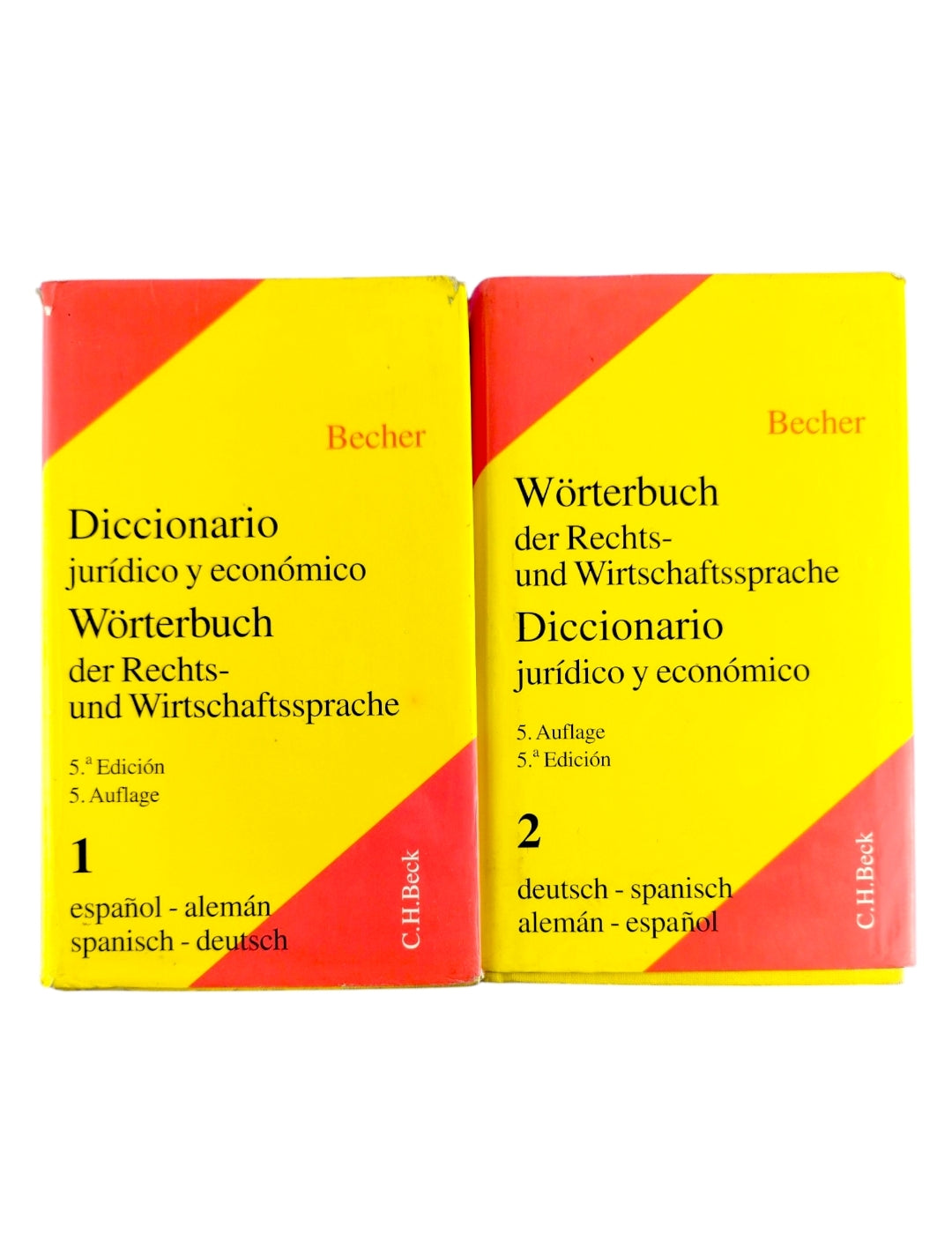 diccionario jurídico y económico wörterbuch der Rechts-Und wirtschaftssprache 5ta Ed. Dos tomos by Becher