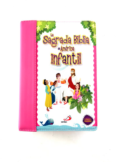 Sagrada biblia de américa infantil estuche fucsia by Biblia de América