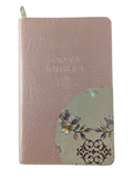 Biblia rvr 1960 letra grande estuche palo de rosa satinado -flores by Reina Valera 1960
