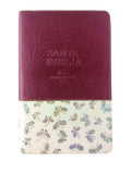 Biblia RVR 1960 Letra Grande Estuche vino tinto con Mariposas by Reina Valera 1960