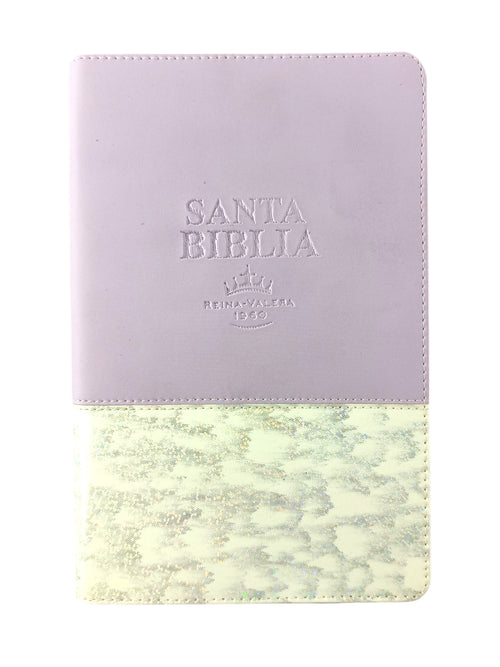 Biblia RVR 1960 Letra Grande con Estuche lila Nacarado by Reina Valera 1960
