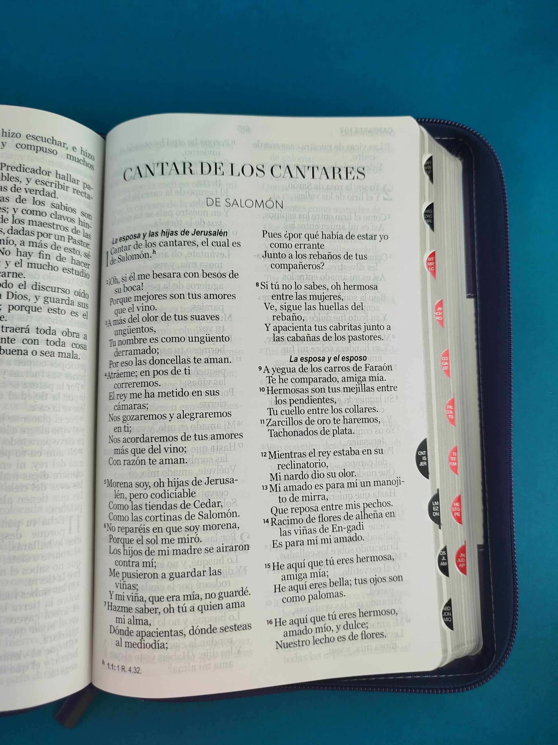 Biblia rvr 1960 duotono violeta-blanco flores letra grande con cierre e índice by Reina Valera 1960