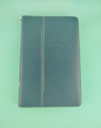 Biblia rvr 1960 letra grande estuche azul