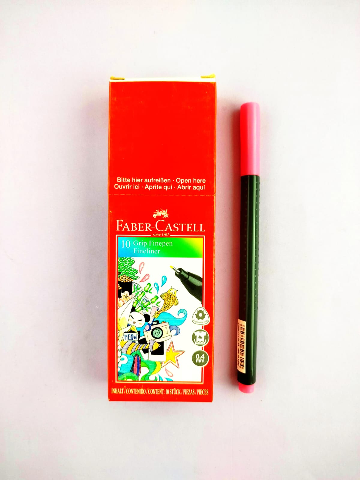 Micropuntas Faber Castell rosados caja x10