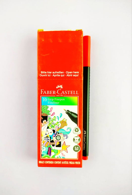 Micropuntas Faber Castell rojo caja x10