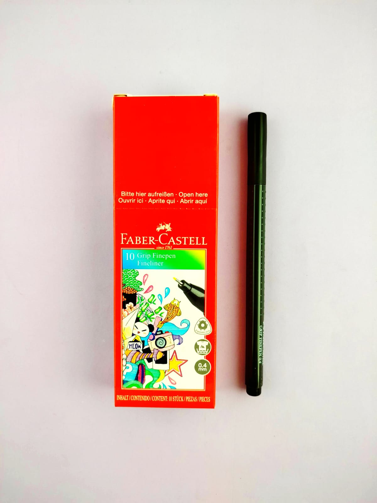 Micropuntas Faber Castell negros caja x10