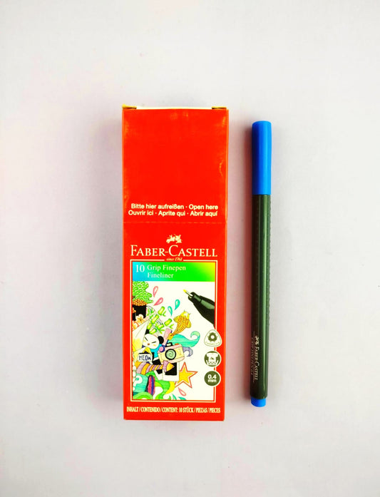 Micropuntas Faber Castell azul caja x10