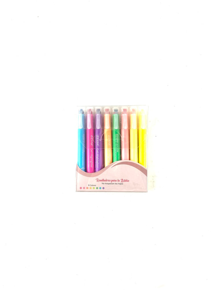 Resaltadores en gel colores surtidos X 8 by Emunah
