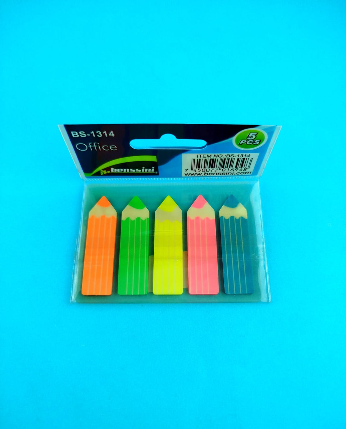 Banderitas benssini lápiz neón x5 by Benssini