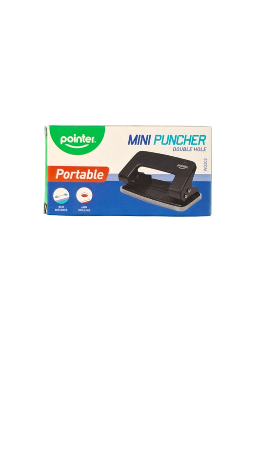 Perforadora mini pointer metálica 2 huecos Ref. wd 202