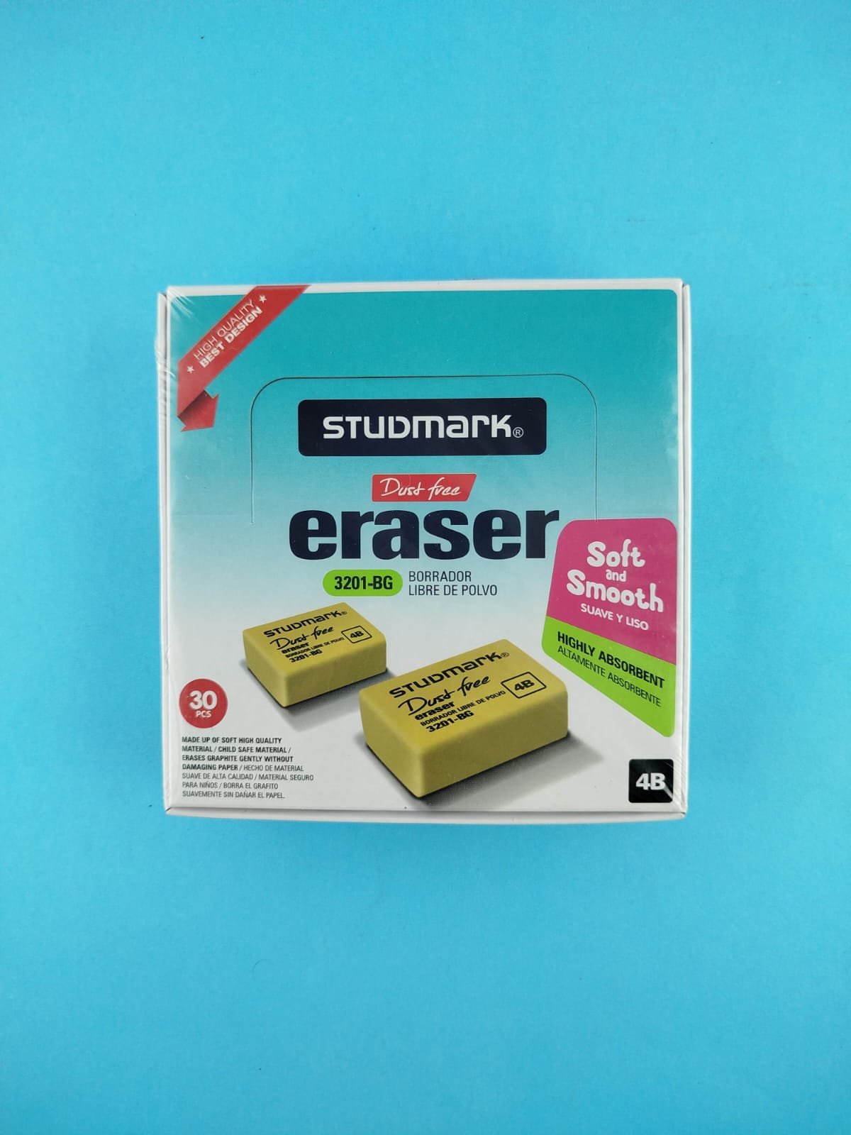 Borrador miga de pan studmark amarillo caja x30 by Studmark