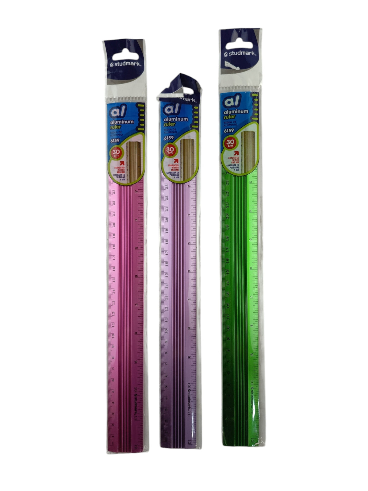 Regla metálica Studmark colores surtidos 30 cm by Studmark