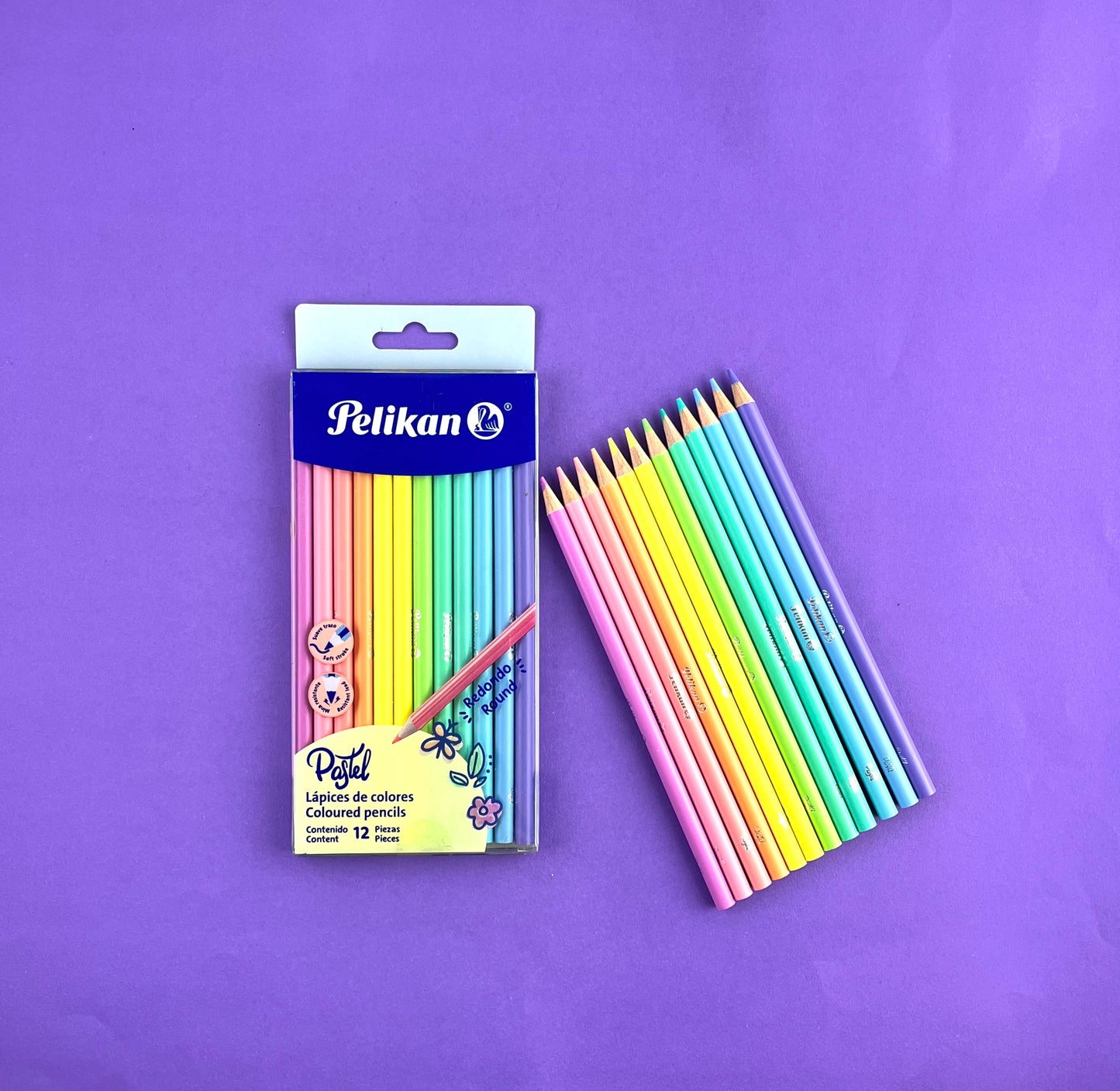 Colores pelikan pastel x12