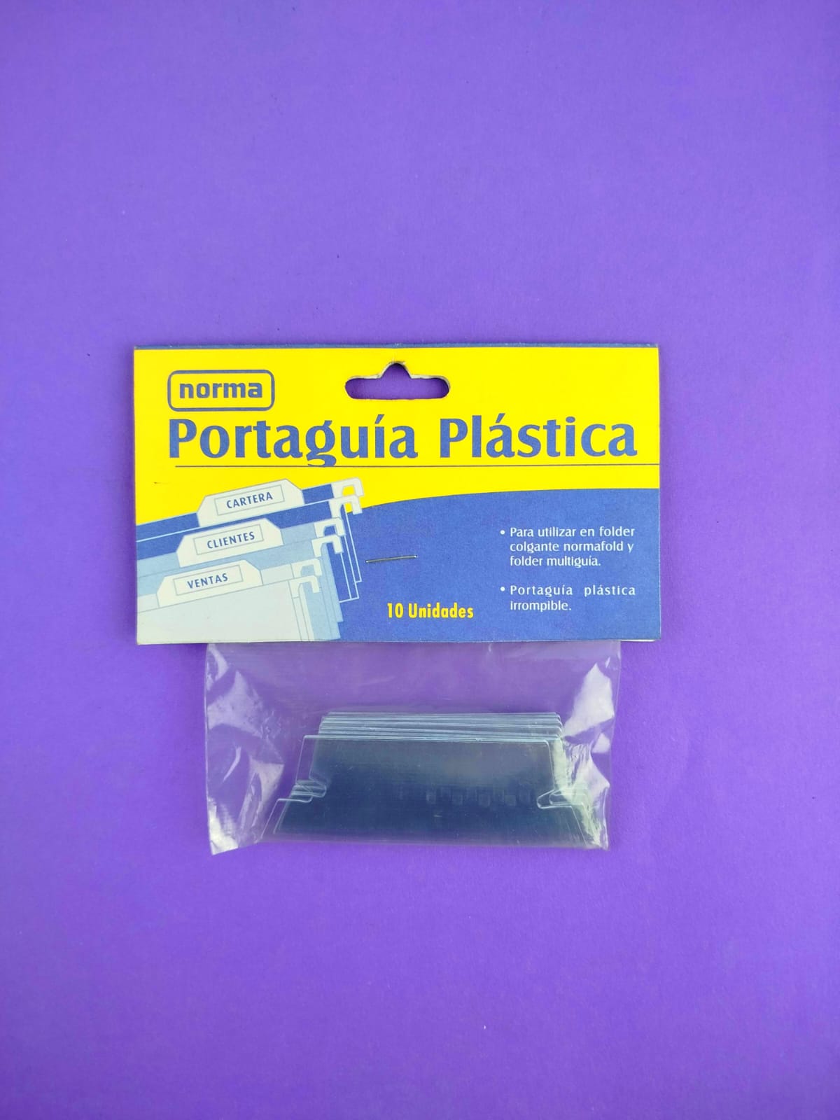 Portaguía plastica norma x10