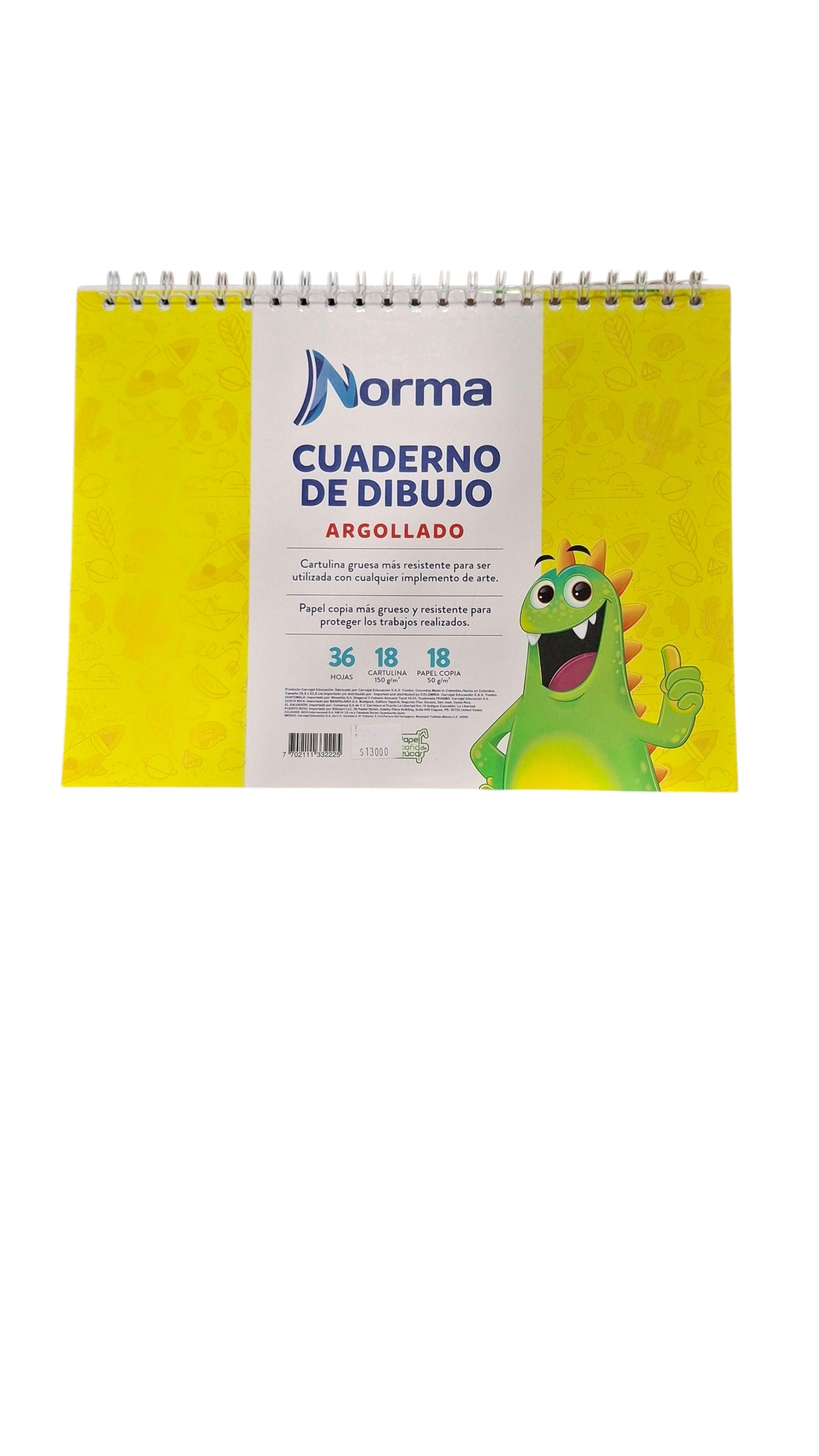 Cuaderno de dibujo argollado norma 36 hoj by Varios
