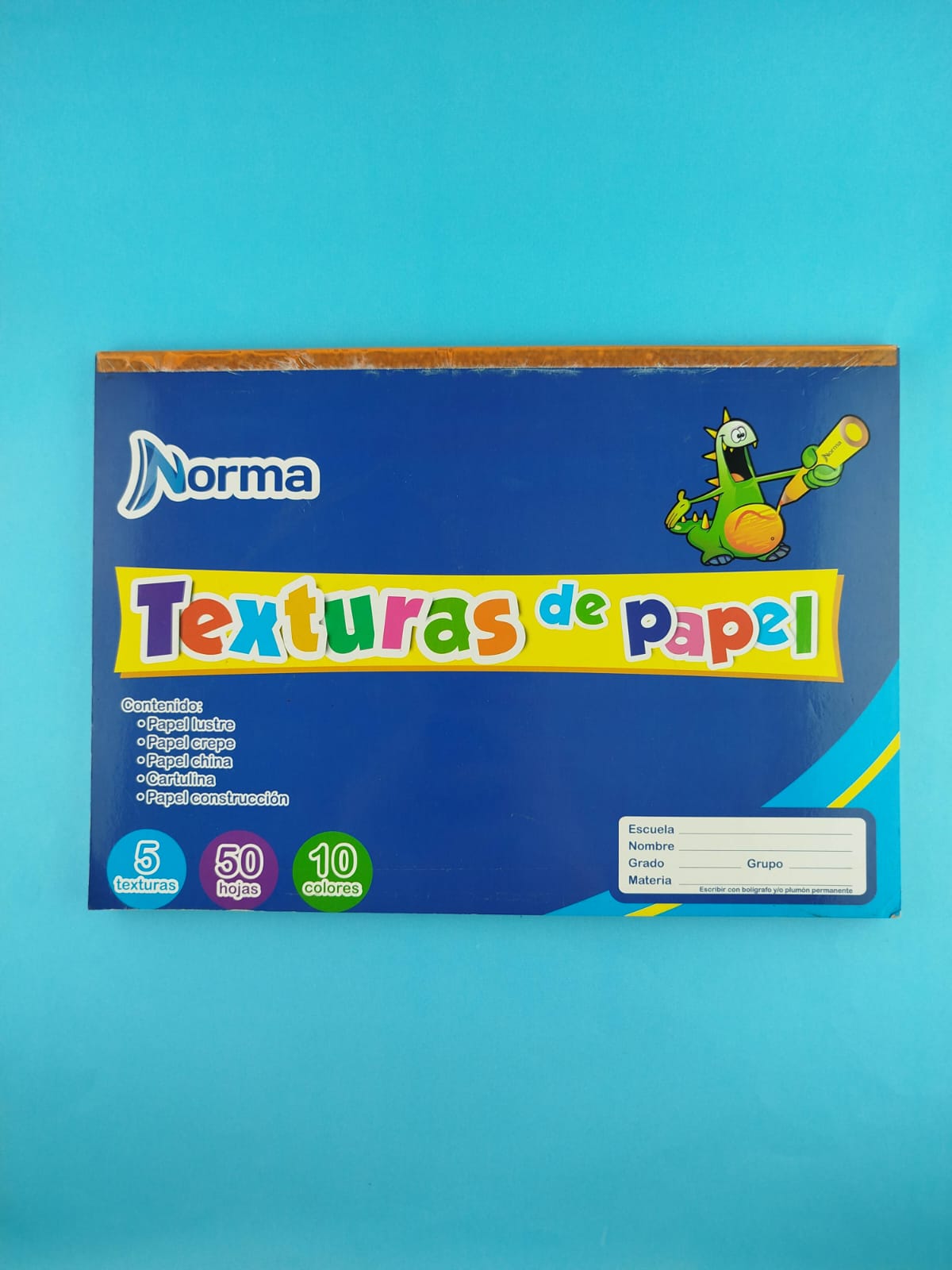 Block norma texturas de papel 50 hojas