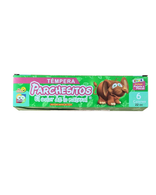 Tempera escolar Parchesitos x 6