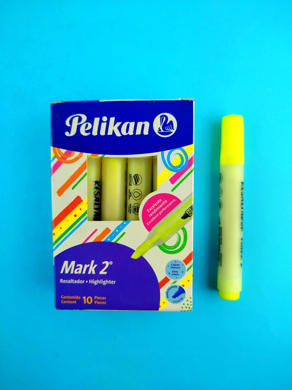 Resaltador mark 2 pelikan amarillo x10 by Pelikan