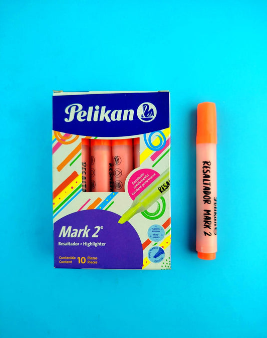 Resaltador mark 2 pelikan naranja x10