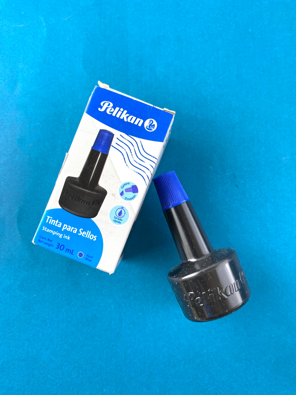 Tinta para sellos Pelikan azul 30 ml by Varios