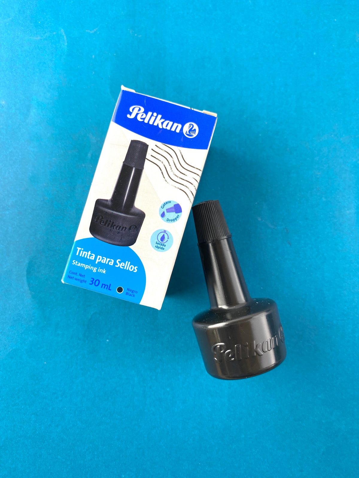 Tinta para sellos Pelikan negra 30 ml by Varios