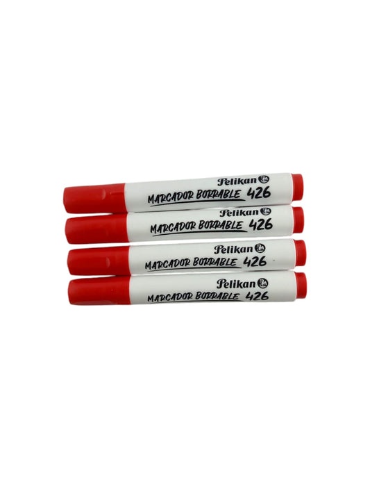 Marcador pelikan 426 borrable rojo
