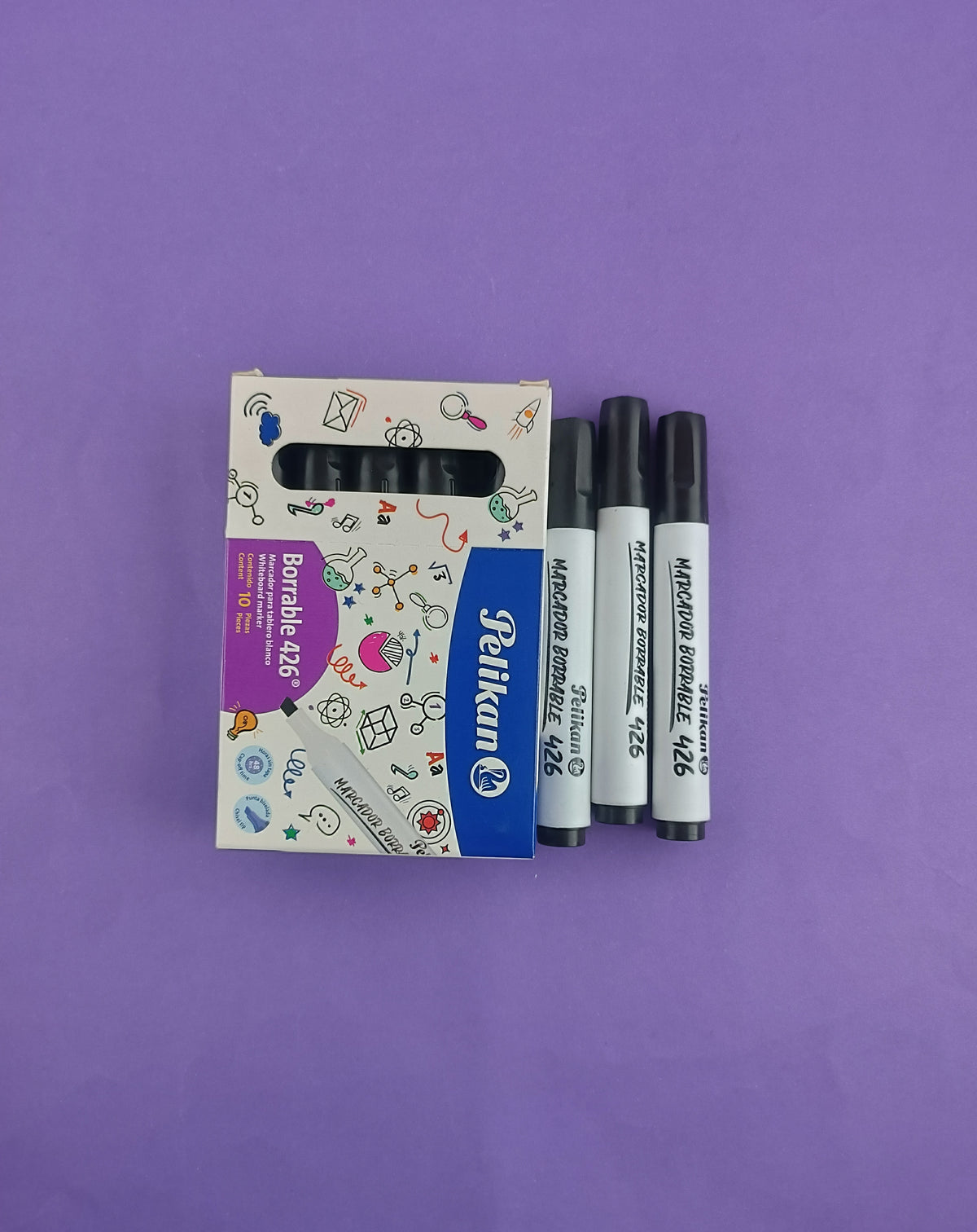 Marcador Pelikan 426 borrable negro x10 by Pelikan
