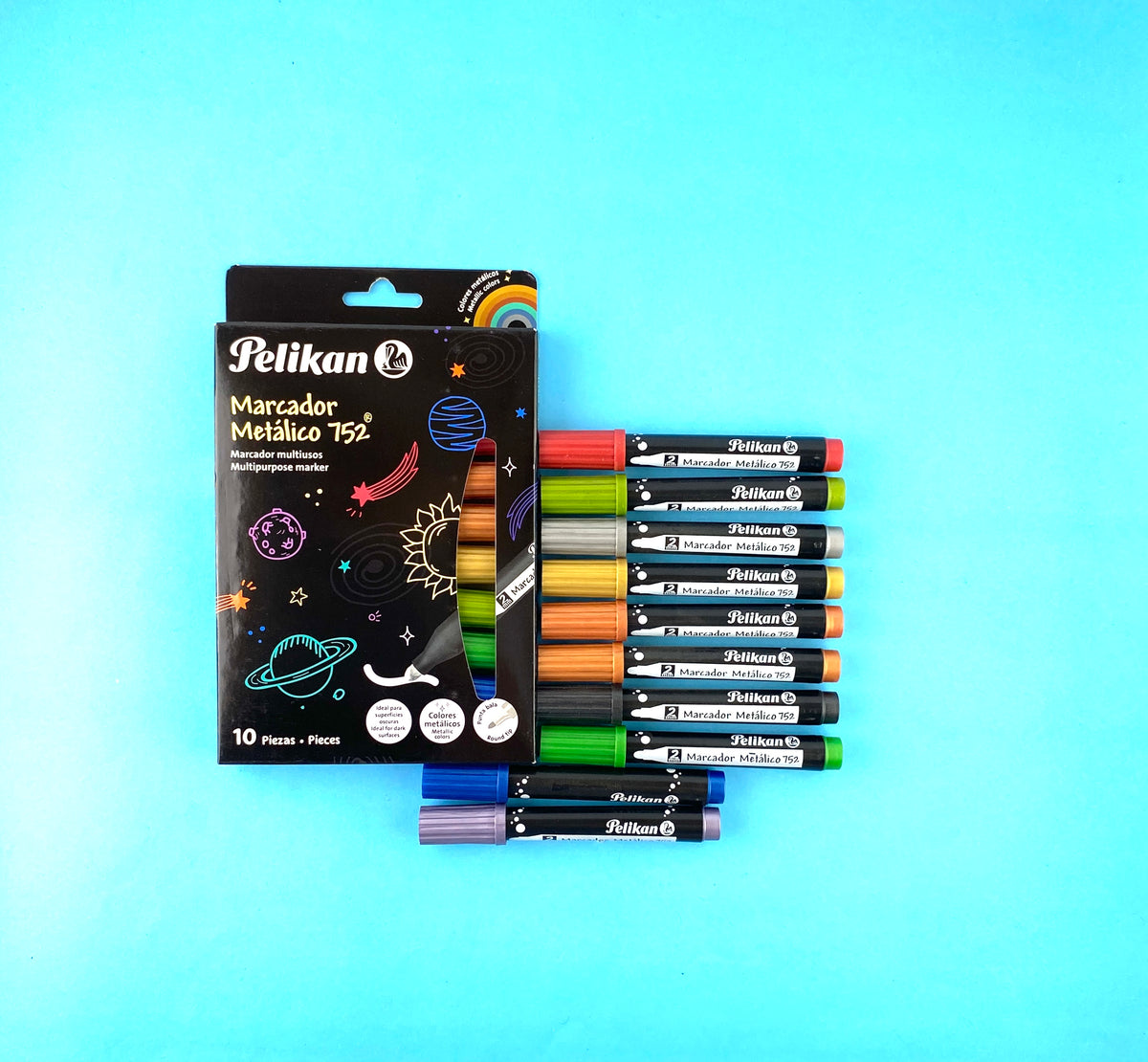 Marcadores gráficos pelikan metálico x10 by Pelikan