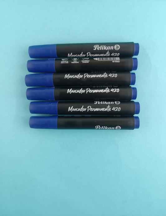 Marcador pelikan permanente 420 azul