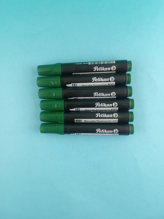 Marcador pelikan permanente 420 verde
