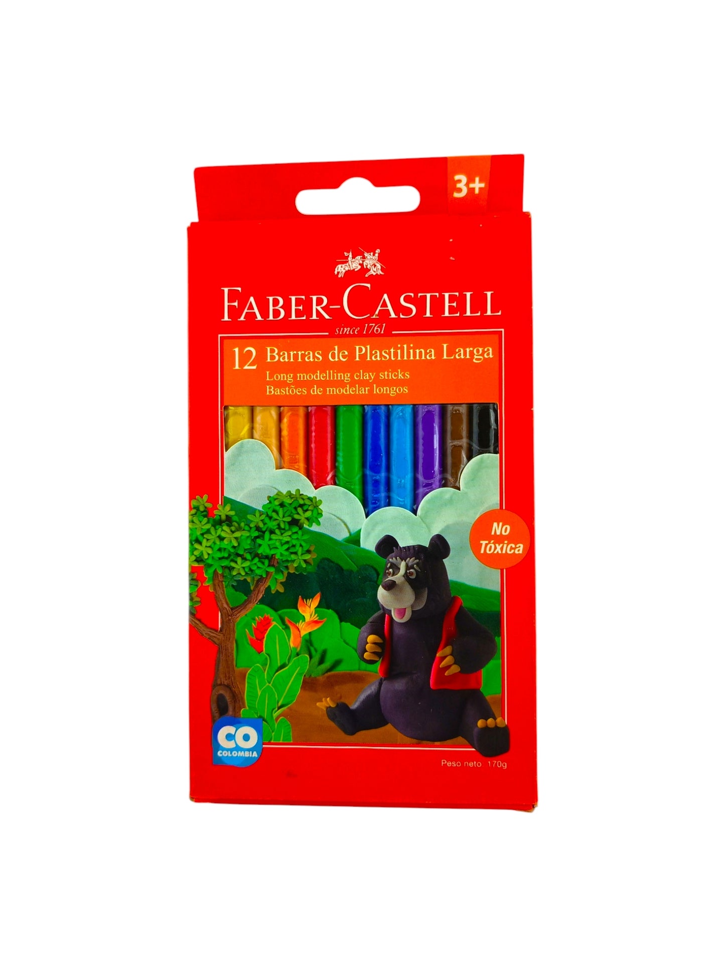 Plastilina larga x 12 Faber Castell