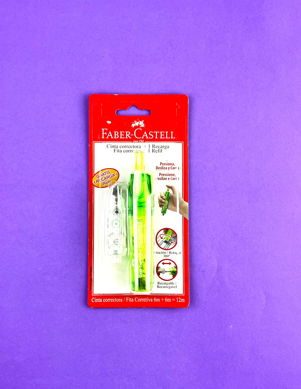 Cinta correctora retráctil+ repuesto faber-castell by Faber-Castell