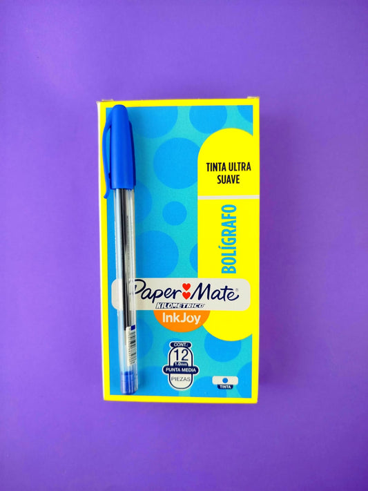 Bolígrafos paper mate 0.7 azul caja x12