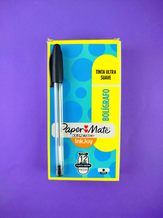 Bolígrafos paper mate 0.7 negro caja x12