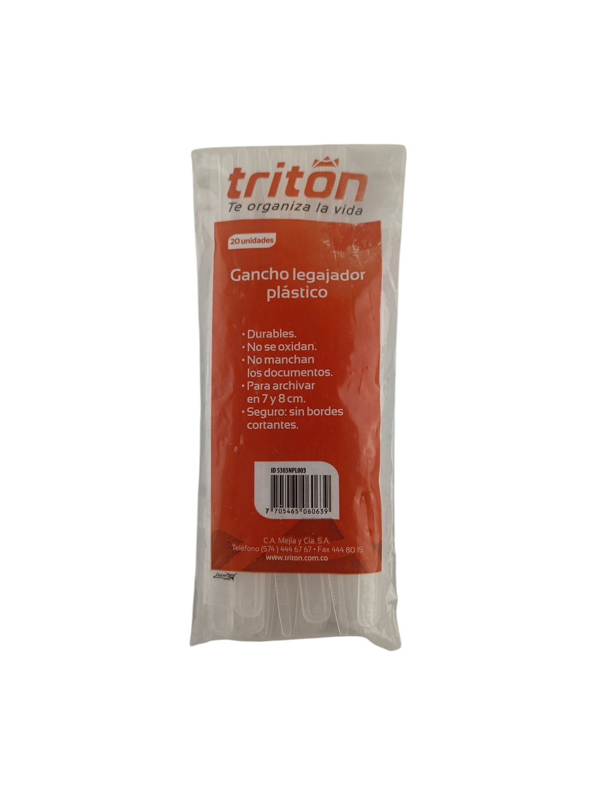 Gancho Legajador Plastico X 20 Und by Tritón
