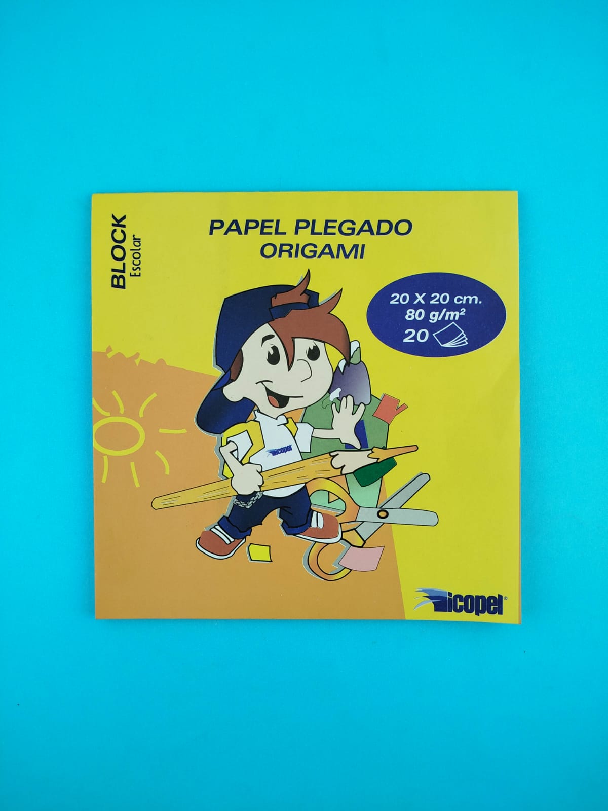 Papel plegado origami 20x20cm 80gr 20 hojas by Icopel