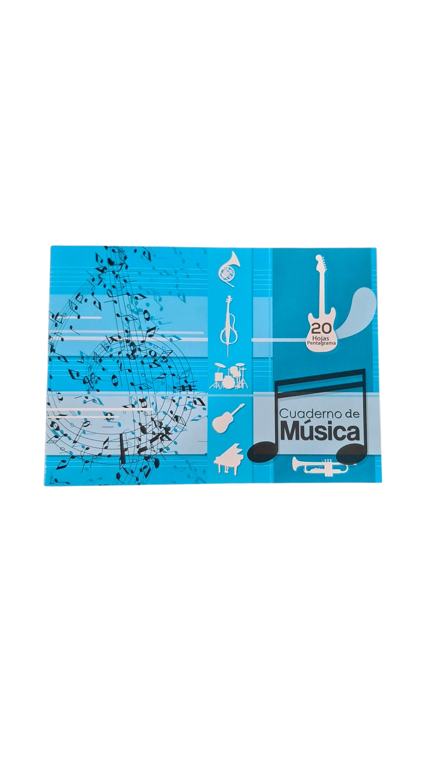 Cuaderno de música pentagramado x 20 hj