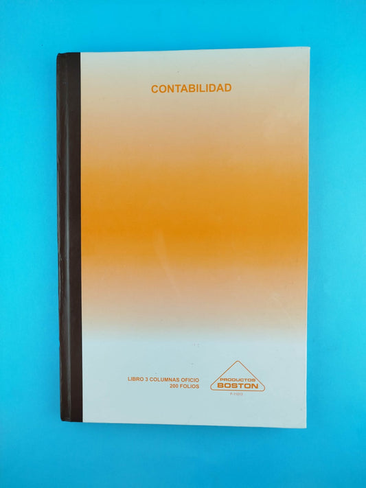 Libro de contabilidad 3 columnas 100 h/200 folios