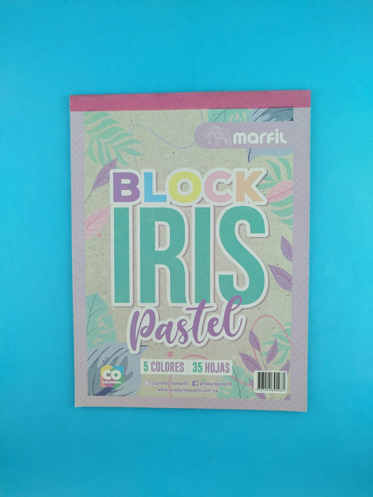 Block iris carta pastel