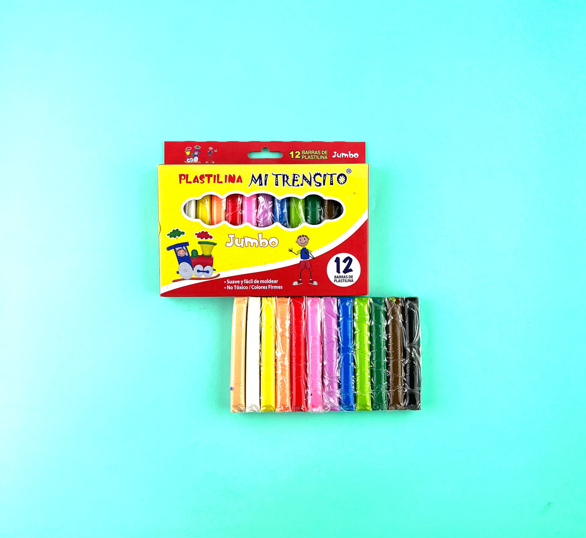 Plastilina mi trensito jumbo x12 by Alvaplas