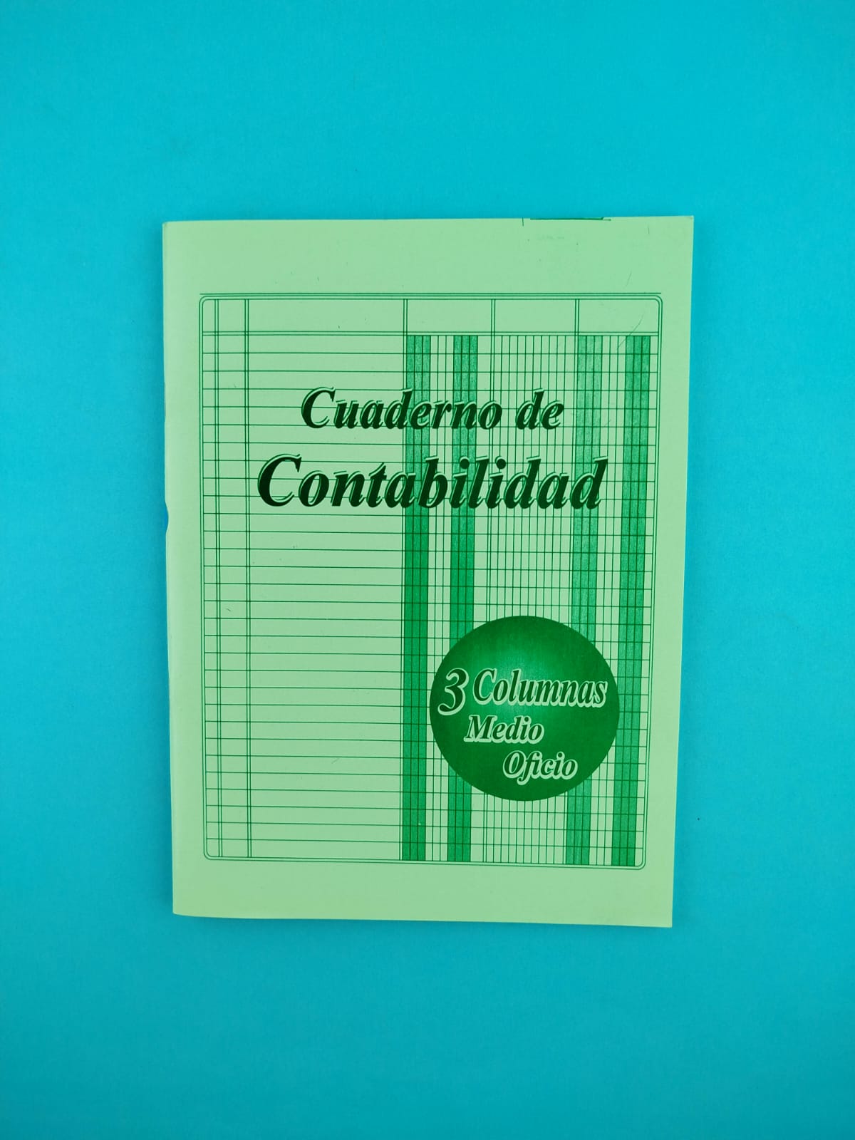 Cuaderno de contabilidad 3 columnas medio oficio 40 hojas