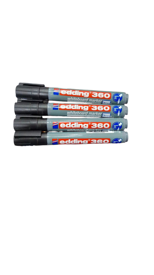 Marcador edding plástico 360 recargable negro