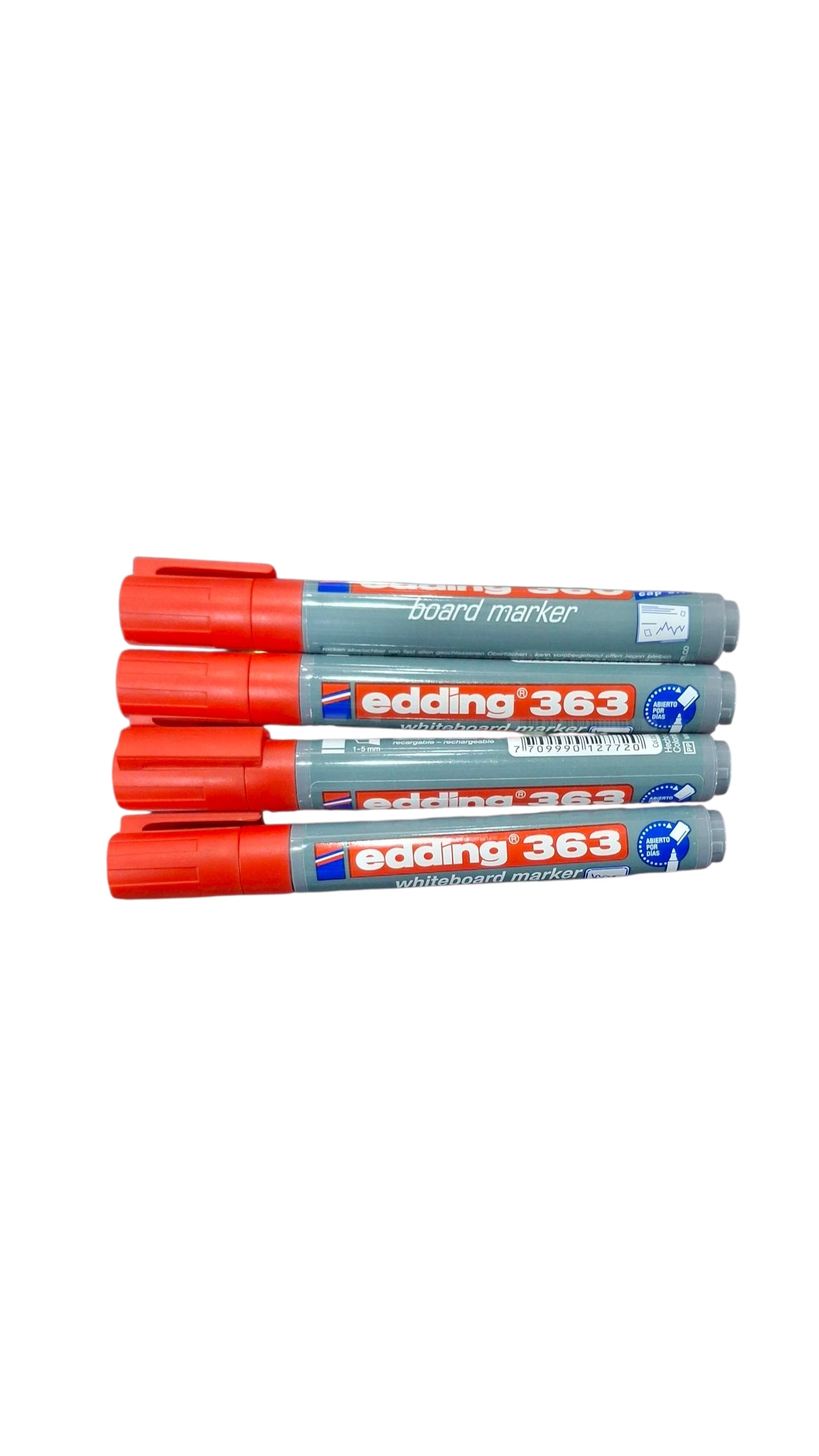 Marcador edding plástico 363 recargable rojo